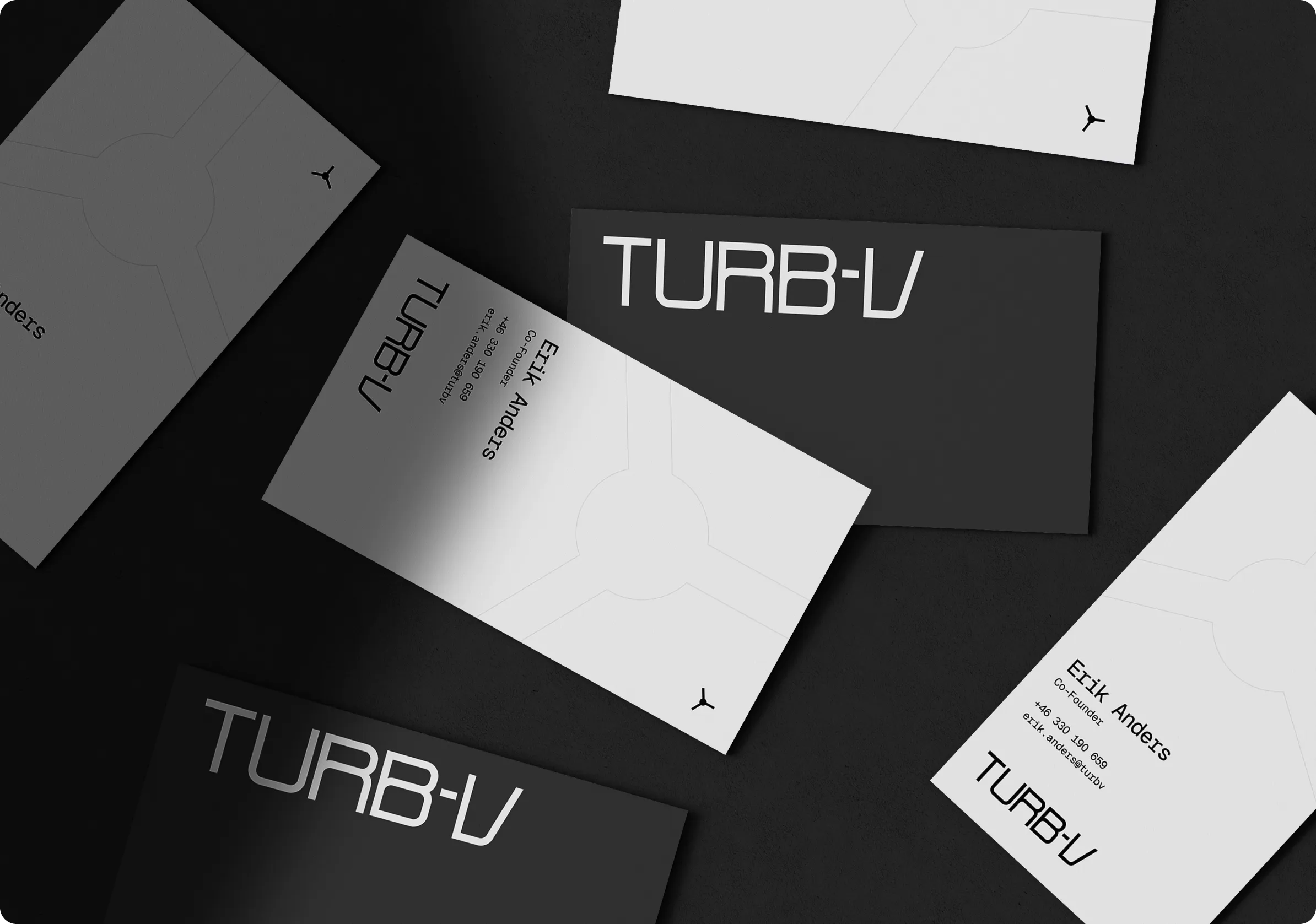 TURB-V Business Cards Mockup